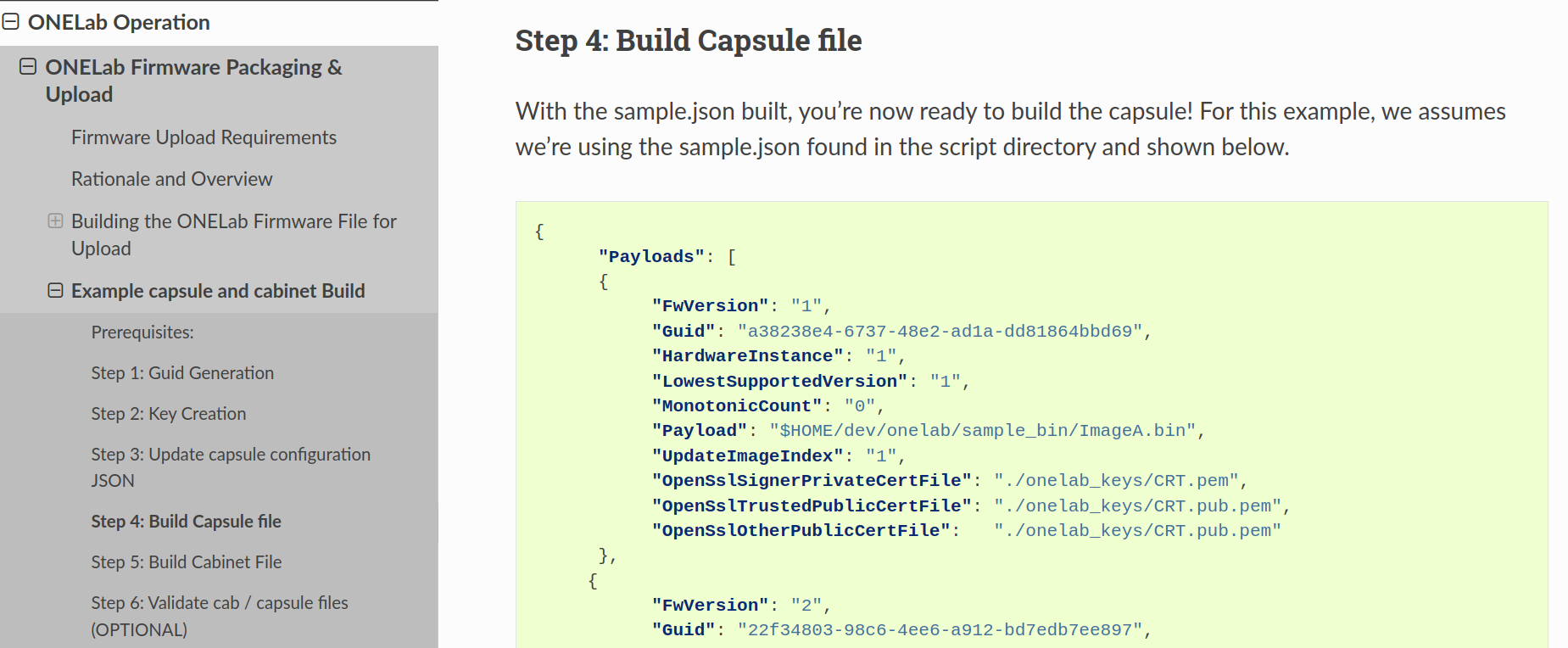 ONELab Firmware Packaging & Upload — ONELab User Guide 0.1.0 documentation